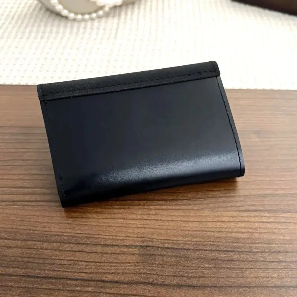 Vegan Leather Two-Tone Wine & Burgundy Envelope Wallet with Gold Accent
